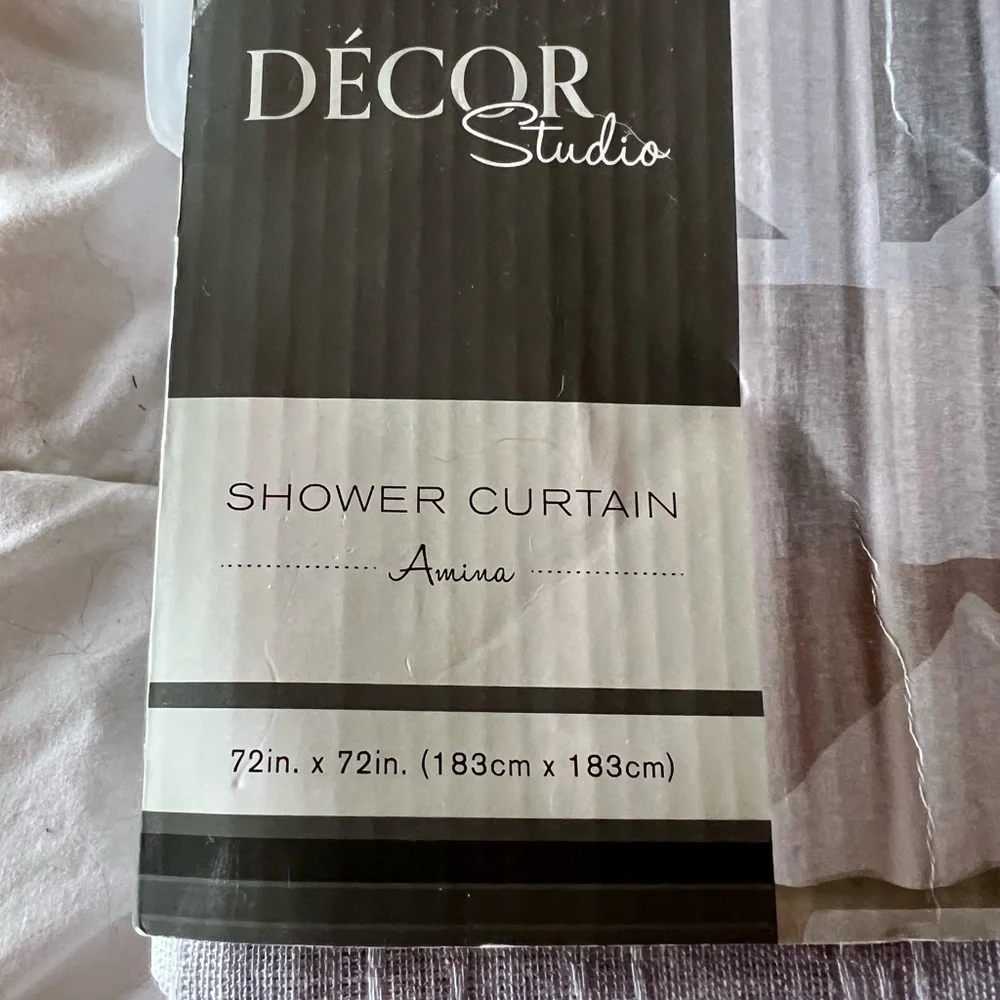 Amiana Décor Studio Light Lavender Two Tone Shower Curtain